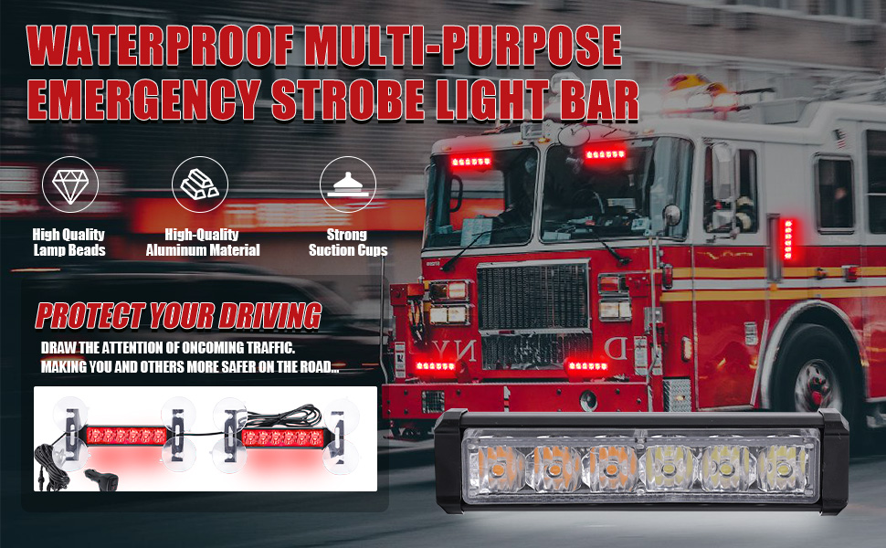emergency strobe lights waterproof multi-purpose protect your driving be saving