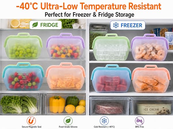 silicone bags for food storage