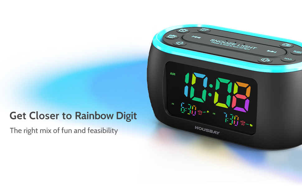 rainbow display number easy to read 