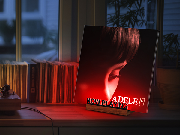Light Up Vinyl Record Display Stand