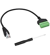 SinLoon Ethernet RJ45 Male Plug to 8 Pin Screw Terminal Block Connector for Cat7 Cat6 Cat5 Cat5e ...