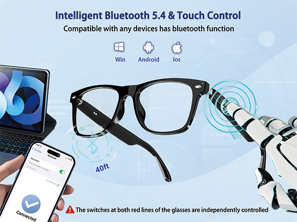 Intelligent Bluetooth 5.4 &amp;amp; Touch Control