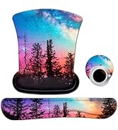 Ergonomic Mouse Pad with Wrist Support Gel, DINKY Upgraded Keyboard Wrist Rest Pad Set, Lovely Co...