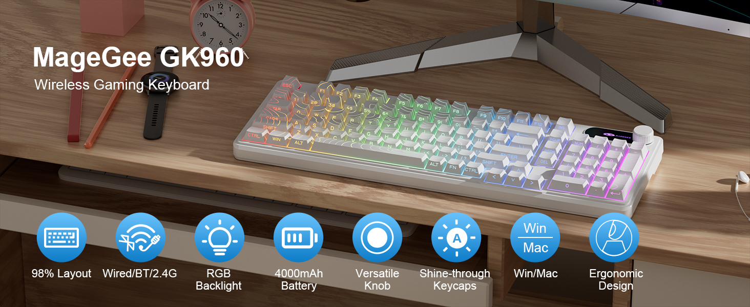 MageGee GK960 Wireless Gaming Keyboard