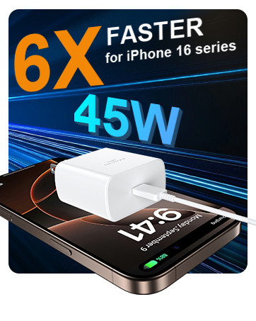 45w iphone 16 15 pro max charger fast charging block cord cable 10 ft long usb c superfast charger
