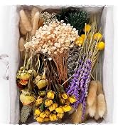 130Pcs DIY Mixed Natural Dried Flower Set, Preserved Flowers Bulk with Baby's Breath, Dried Roses...