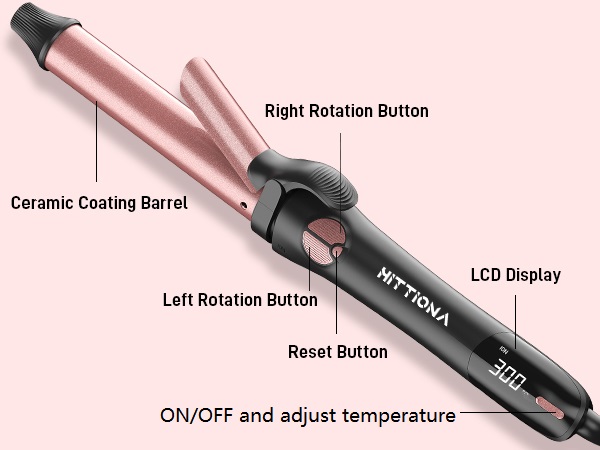rotating curling iron 1 inch