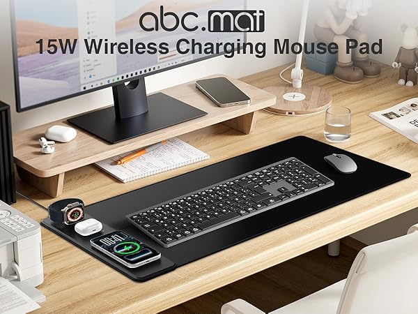 Magnetic Wireless Charging Mouse Pad