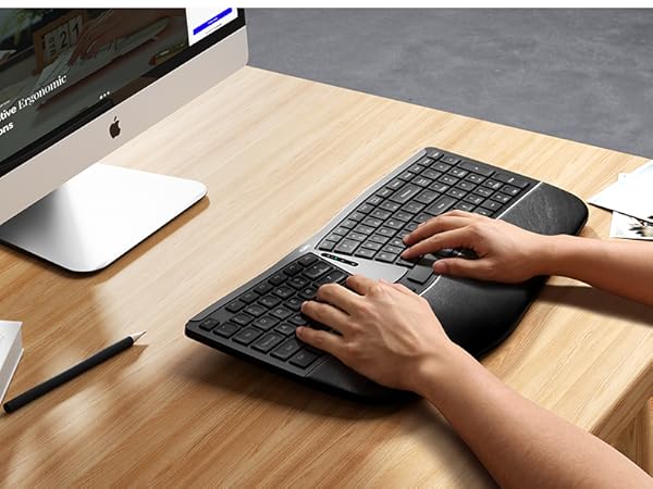 bluetooth ergonomic keyboard