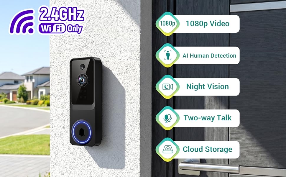 1080p Video wireless doorbell