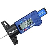 Tire Tread Depth Gauge, Preciva LCD Digital Tire Tread Depth Gauge Tool with Decimal Inch and MM ...