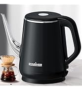 Stariver Gooseneck Electric Kettle, 0.8L Electric Tea Kettle Tea Pot, Pour Over Coffee Kettle wit...