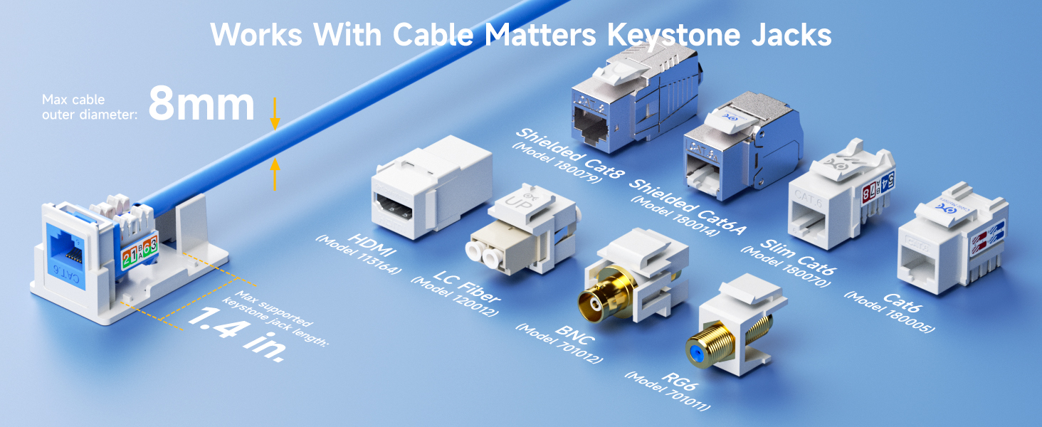 UL Listed 10-Pack 1-Port Keystone Jack Surface Mount Box in White