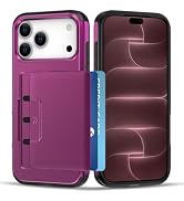 AFGHOA for iPhone 18 Pro Max Wallet Case 17 Pro Max Credit Card Holder Slot | Slide Cover Secure ...
