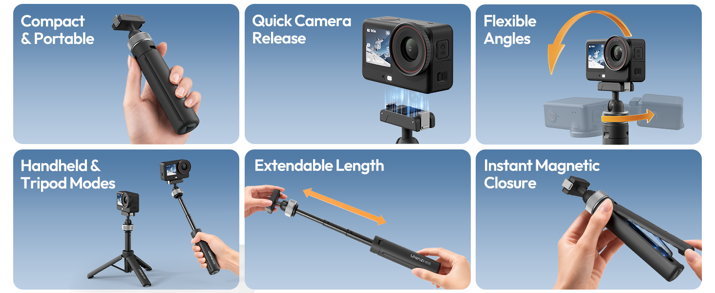 ULANZI MT95 Mini Tripod Selfie Stick Stand