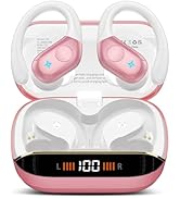 Qecnato Wireless Earbuds Bluetooth 5.4 Headphones 75H Stereo Deep Bass Sports Over Ear Buds with ...
