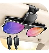[Real One-Handed Operation] Sunglasses Holder for Car [Soft Foam Protection] [Non-Slip] Magnetic ...