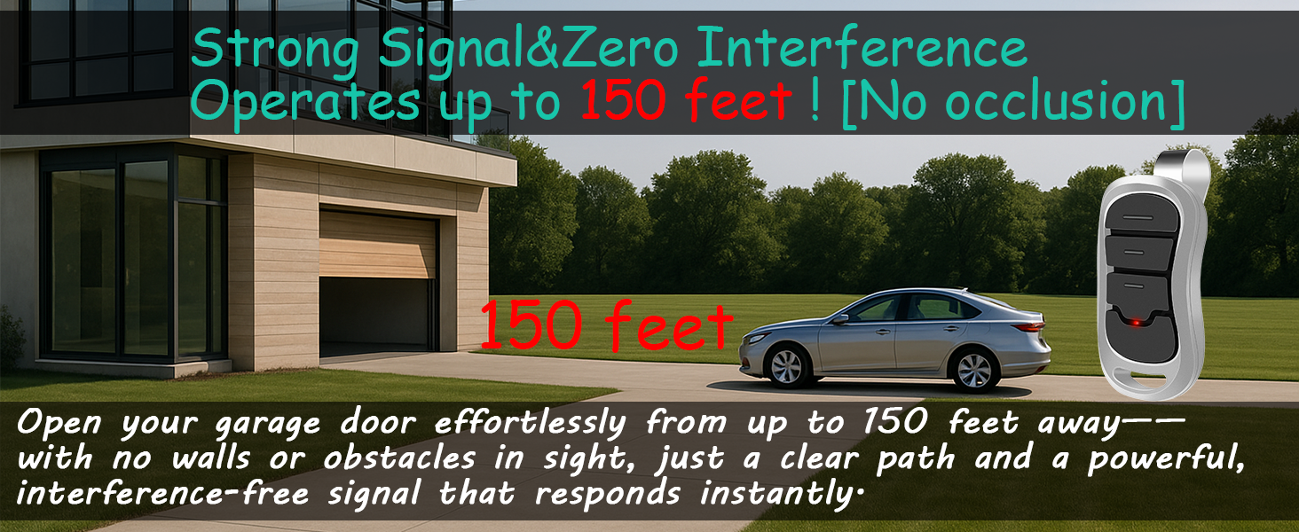 Strong Signal&amp;Zero Interference Operates up to 150 feet ![No occlusion]