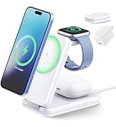 iVANKY Wireless Charging Station for iPhone 17, 3 in 1 Foldable Charger for MagSafe Magnetic Stan...