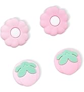 WSLUCKO Silicone Thumb Grips for Nintendo Switch 2 2025, Cute Floral Anti-Slip Joystick Caps for ...