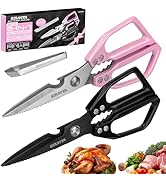EZUVITA 2PC 5-in-1 Multifunctional Heavy-Duty Kitchen Scissors Set, All Purpose Kitchen Shears wi...