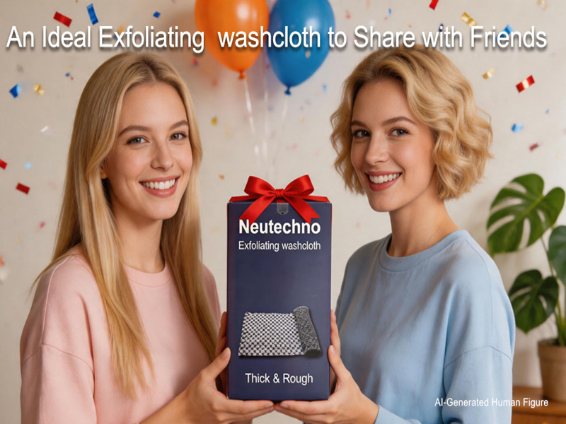An Ideal Exfoliating washcloth to share with friends