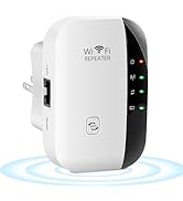 WiFi Extender Wireless Signal Range Booster, 300Mbps 2.4GHz Wi-Fi Repeater with Ethernet Port, 80...