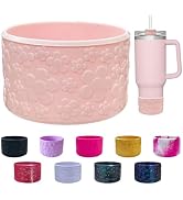 Lnulyaciy Flower Silicone Boot, for Stanley Cup 40/30/20 oz, Anti-Slip Silicone Boot for Cup Comp...