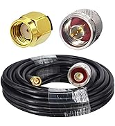 WiFi Antenna Extension Cable N Male to RP-SMA Male Low Loss Coax Pigtail Cable RG58 5M/16.4Ft for...