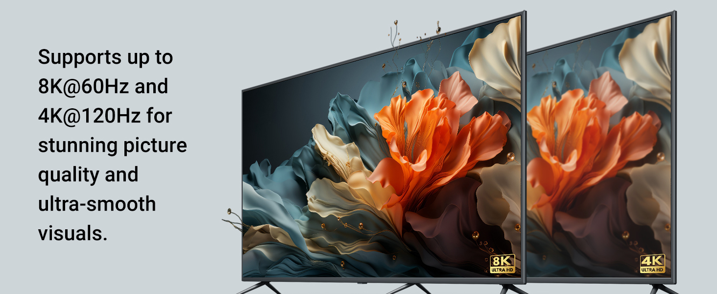 HDMI 2.1 extension cable supports uo to 8K@60HZ and 4K@120HZ