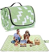 Large Picnic Blanket Beach Blanket Waterproof Sandproof Sandfree Beach mat Lightweight Foldable w...