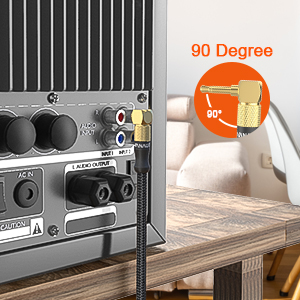Dual 90 Degree AUX Cable