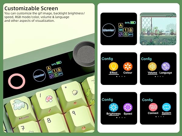 Frog Wireless Mechanical Creamy Keyboard,Gaming Keyboard with Number Pad,98% Keyboard