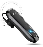 Bluetooth Headset, V5.3 Wireless Handsfree Earpiece with Noise Cancelling Mic, 33 Hours Talking T...