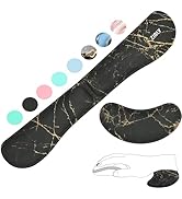 ZIBLY Wrist Rest Keyboard and Mouse Set - Non Slip Ergonomic Wrist Cushion Support Pad - Easy Typ...