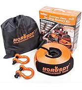 HORUSDY Nylon Heavy Duty Tow Strap Recovery Strap with Hooks 3" x 30Ft - 32,000 LBS Break Strengt...