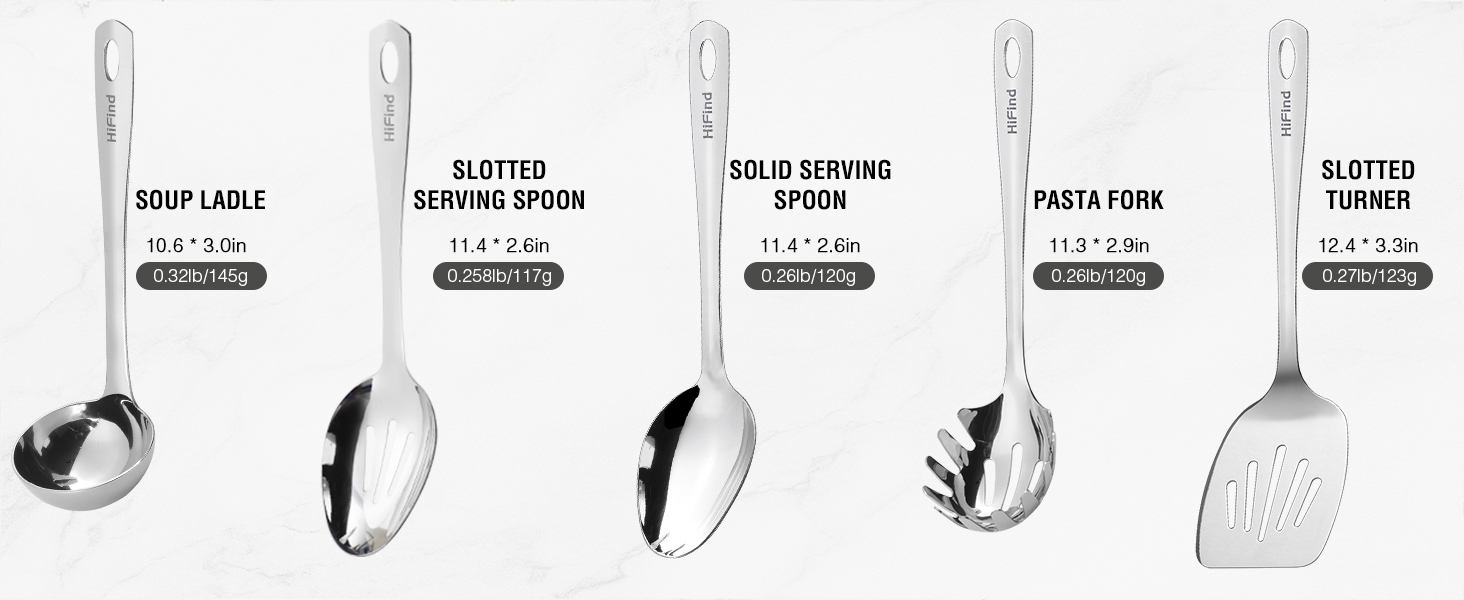 stainless steel cooking utensils set