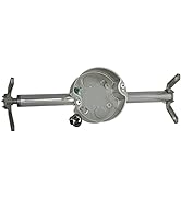 Hubbell Raco 936 4 in. Round Retro-Brace Ceiling Fan-Rated Support, 4 in, Gray