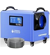 LDHTHOPI 145 Pint Commercial Dehumidifier with Drain Hose for Crawl Spaces Basements Industry Wat...