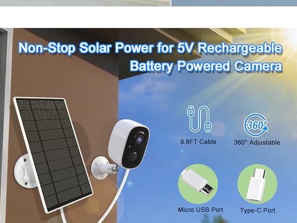 solar panel for battery camera