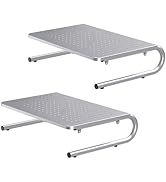 Suptek Monitor Stand Riser, Laptop Holder Printer Riser Desk Accessories, Vented Metal Platform a...