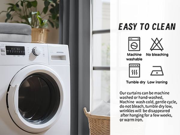 yakamok curtains can be machine washed or hand-washed