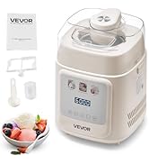 VEVOR Upright Automatic Ice Cream Maker with Built-in Compressor, 1 Quart No Pre-freezing Gelato ...