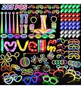 SHQDD Party Supplies, Glow in the Dark Party Favors for Adults Kids, 27 Carnival Accessories, 56 ...