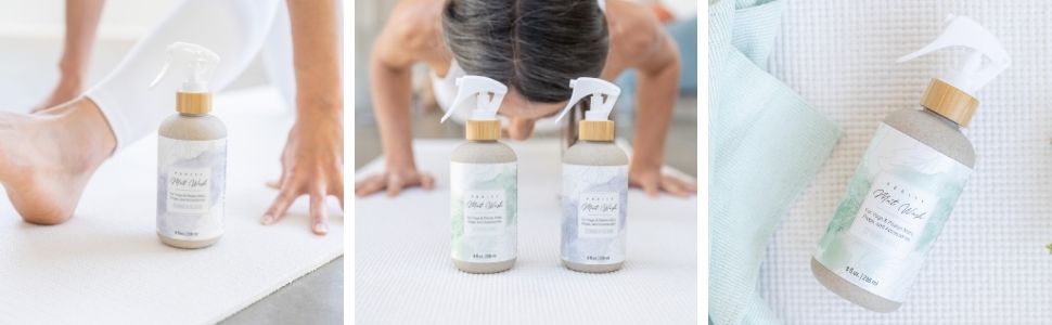 Organic Yoga Mat Cleaner Spray with Microfiber Cloth