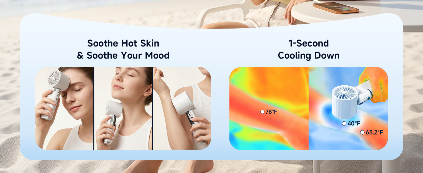 Ice Cooling Spot Rechargeable Fan