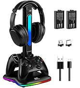 JDGPOKOO Controller Charger with RGB Headphone Stand for Xbox Series X/S/One/One S/X, XSX Control...
