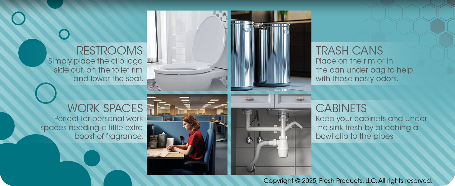 Perfect for small spaces like bathrooms, work, trash cans, cabinets