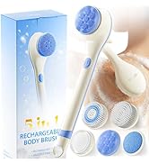 Electric Body Brush Back Scrubber for Shower, Waterproof Long Handle Body Scrubber Bath Brush wit...