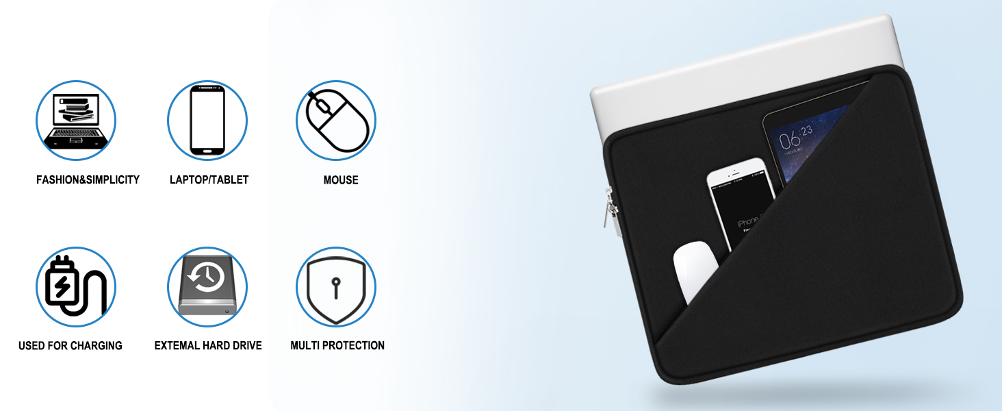 Laptop Sleeve Case 15.6 inch, Travel